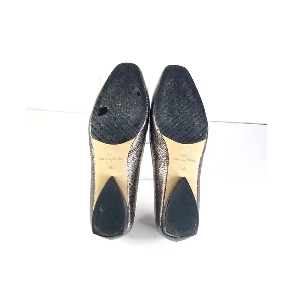 DONALD J PLINER Women's Icon Cracked Leather Metallic Bronze Loafers Sz 8 - Picture 13 of 15
